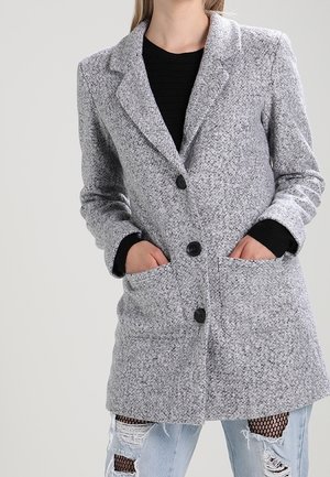 Klasický kabát - mottled light grey