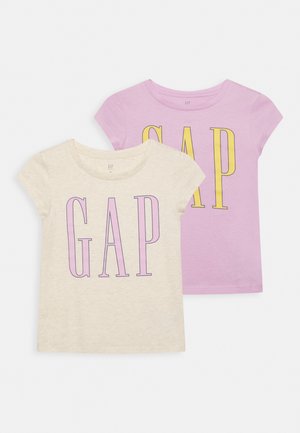 LOGO GIRL 2 PACK - Print T-shirt - purple rose
