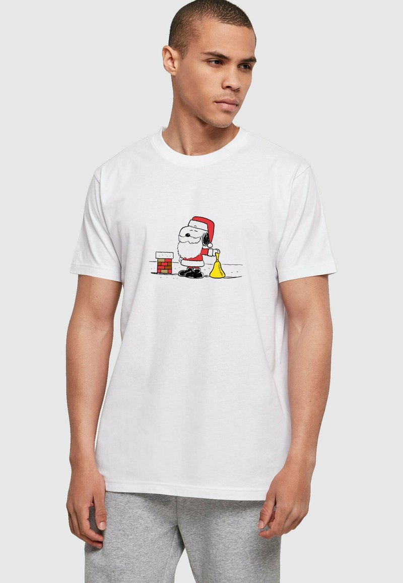 Merchcode PEANUTS SNOOPY SANTA BASIC ROUND NECK Tshirt imprimé