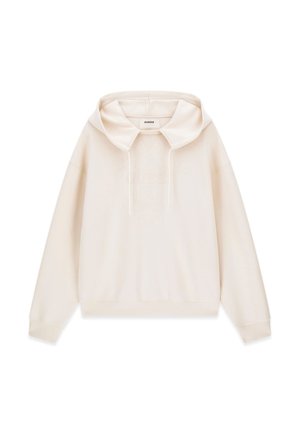 Guess, SWEATSHIRT MIT GESTICKTEM LOGO - Felpa con cappuccio - beige