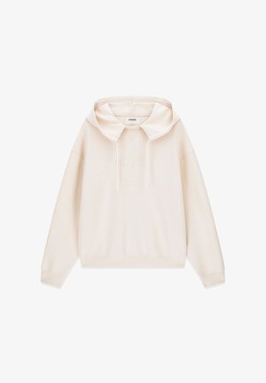 Guess, SWEATSHIRT MIT GESTICKTEM LOGO - Felpa con cappuccio - beige
