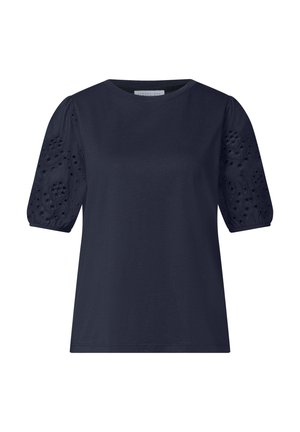 Street One Studio, T-SHIRT MIT EMBROIDERY ÄRMELN - T-shirt imprimé - maritime blue