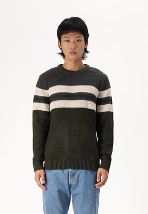 Jack & Jones JJSANDER CREW NECK - Maglione - khaki