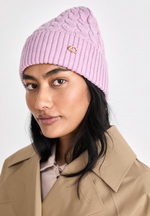 CABLE BEANIE - Lue - faded pink