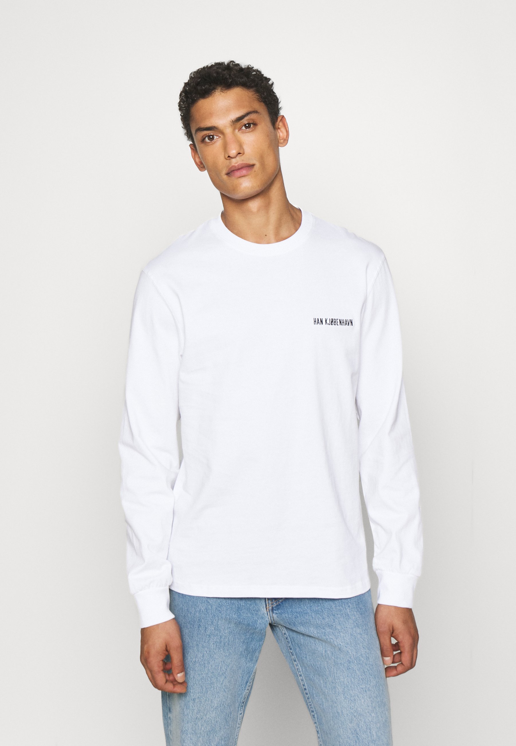 Uomo CASUAL TEE LONG SLEEVE - Maglietta a manica lunga - white Uomo CASUAL TEE LONG SLEEVE - Maglietta a manica lunga - white