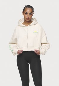 Pegador FLORA LOGO CROPPED JACKET - Sweater met rits - washed coast sand