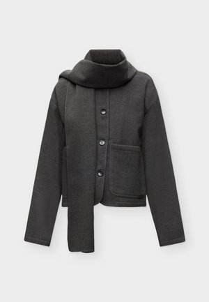 VILA, VIMIKA L/S W. SCARF JACKET /OTW - Manteau classique - dark grey melange