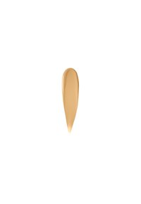 Échantillon de fond de teint liquide avec une texture lisse et crémeuse. Couleur beige clair avec un léger éclat, appliqué uniformément sur un fond blanc.