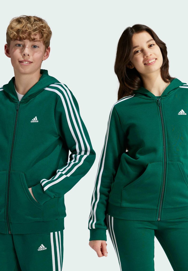 adidas Performance HOOD - Sudadera con cremallera - collegiate green   white
