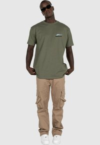 MJ Gonzales WAVE X HEAVY  - Tricou cu imprimeu - olive