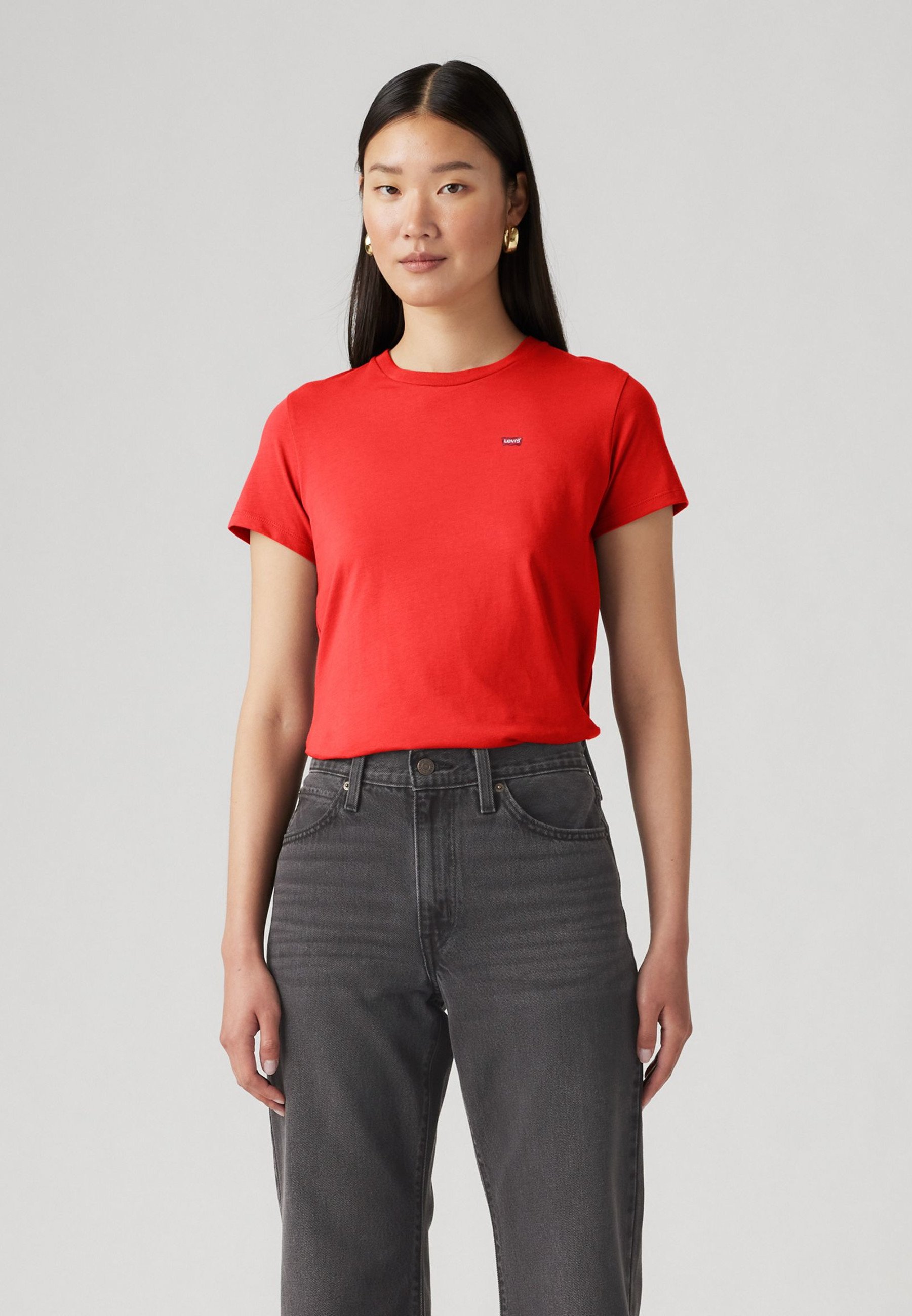 Levi's® CREWNECK TEE 2 PACK - T-Shirt basic - white/poppy