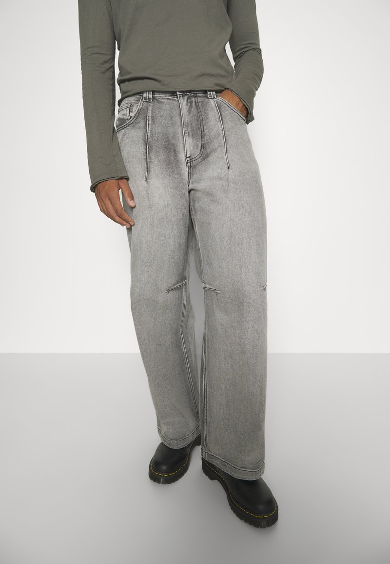Jaded London LIGHT GREY WASHED RAZOR - Jeans Relaxed Fit - light 