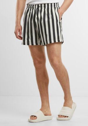 STRIPED - Plaukimo šortai - black offwhite