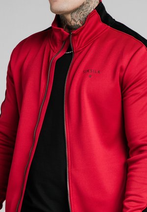 Felpa con zip - dark red