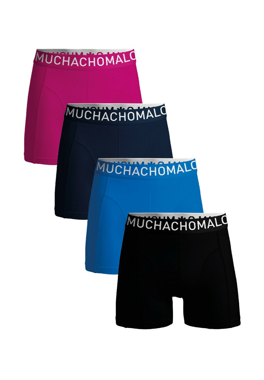 MUCHACHOMALO Heren Boxers, Katoenen Heren Effe Ondergoed, Multipack 4 Pack, Boxershorts Solid Klassieke Pasvorm, met Elastische Tailleband