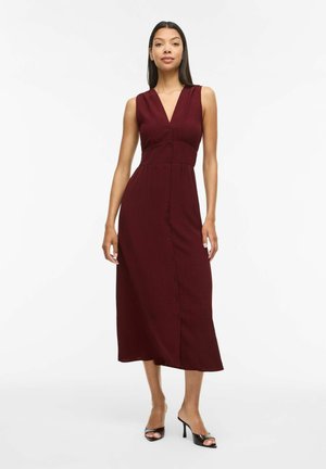 VILA MAXIKLEID VISKOV V-AUSSCHNITT - Skjortekjole - port royale