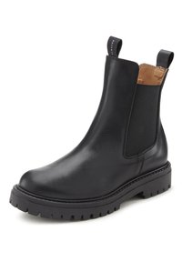 Plateaustiefelette - schwarz