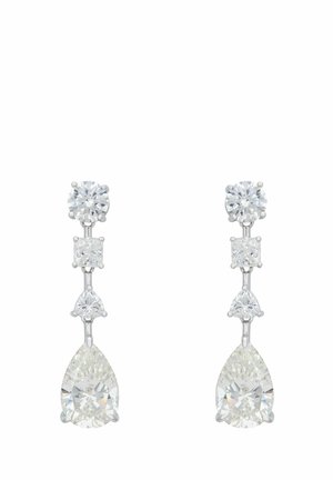 POMPADOUR MOISSANITE DROP - Earrings - silver-coloured