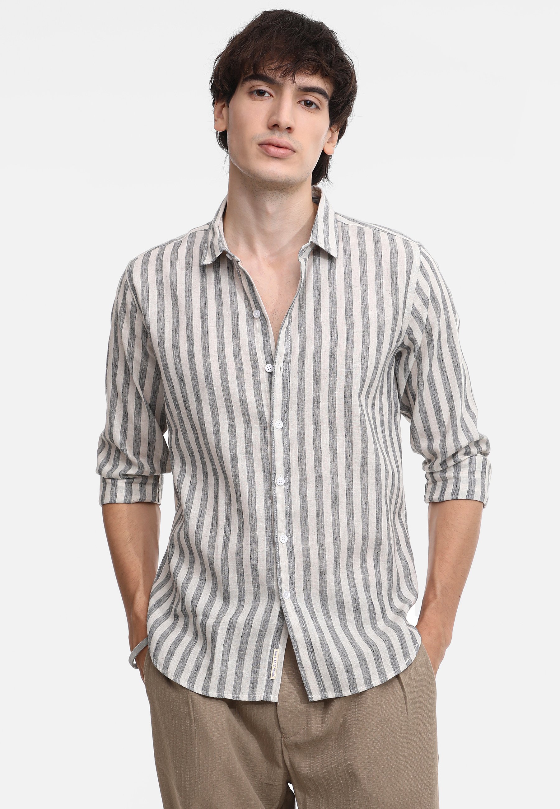 Camicia Casual Camicia Maniche Lunghe Arrotolate Instafab CASUAL