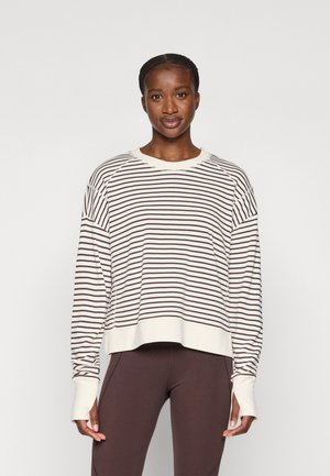 AFTER CLASS CROP - Sweatshirt - lilywhite/sablebrown