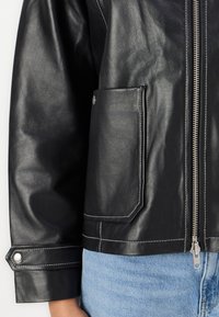 Mads Nørgaard SOFT JONES JACKET - Jachetă piele - black