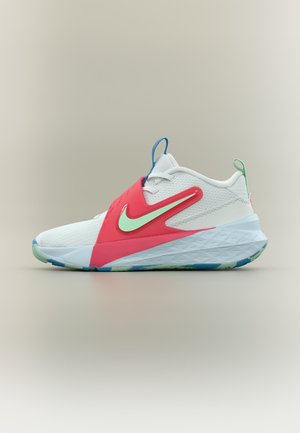 Nike Performance TEAM HUSTLE D 12 LILS UNISEX - Chaussures de basket - off white/arctic green/aurora blue/tropical pink/glacier blue