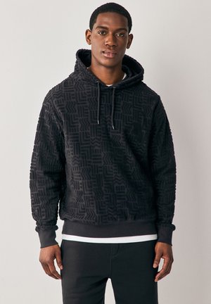 REGULAR FIT - TEXTURED  - Mikina s kapucňou - navy blue