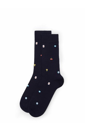 Chaussettes - blu stampa poker