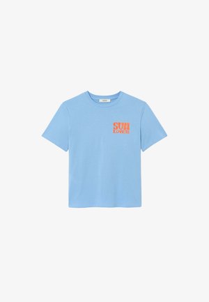 Promod, T-SHIRT À MESSAGE SUN LOVER"" - T-shirt imprimé - imprimé bleu