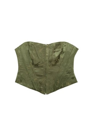 Stradivarius, LACE-UP CORSET - Corsager - khaki