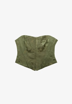 Stradivarius, LACE-UP CORSET - Corsager - khaki