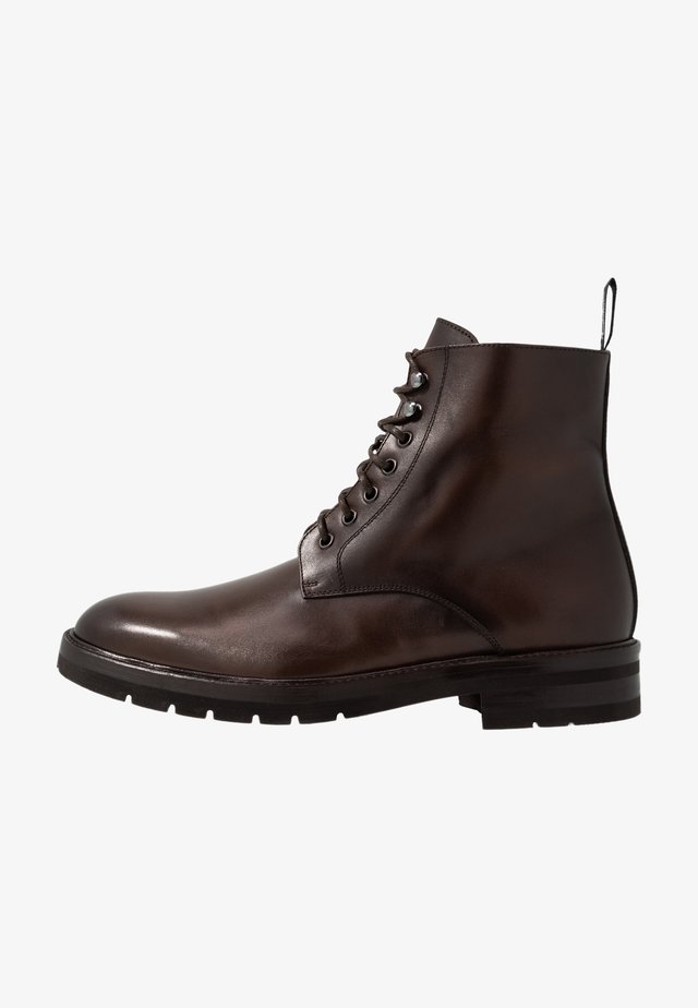 PAGE - Lace-up ankle boots - dark brown
