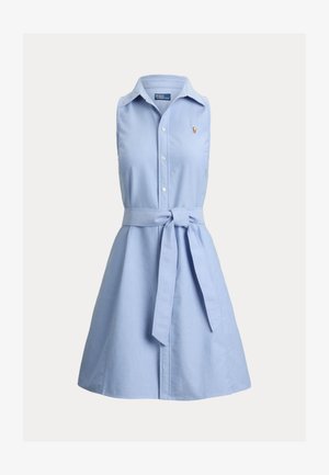 Polo Ralph Lauren COTTON OXFORD SLEEVELESS SHIRTDRESS - Skjortekjole - blue