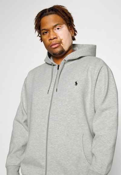 Polo Ralph Lauren Big & Tall DOUBLE KNIT FULL ZIP HOODIE - Camisola com fecho - grey