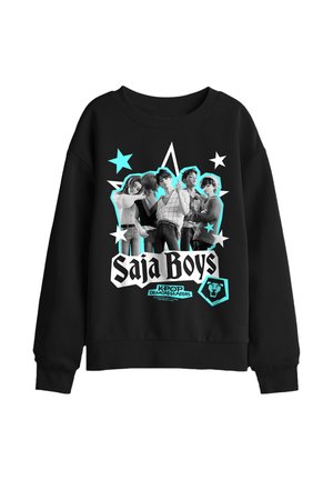 NETFLIX, KPOP DEMON HUNTERS SAJA BOYS SCRAPBOOK STARS UNISEX - Sweatshirt - black