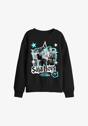 NETFLIX, KPOP DEMON HUNTERS SAJA BOYS SCRAPBOOK STARS UNISEX - Sweatshirt - black