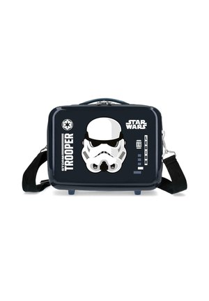 Bolso pequeño negro de Star Wars para el hombro, con casco blanco de Stormtrooper y logo, cremallera en la parte superior y correa negra ajustable.