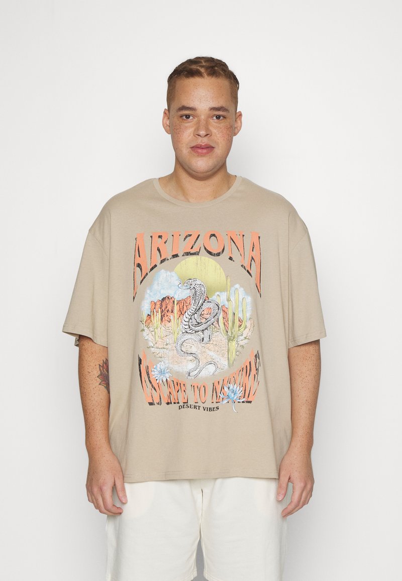 YOURTURN UNISEX Print Tshirt beige Zalando.co.uk