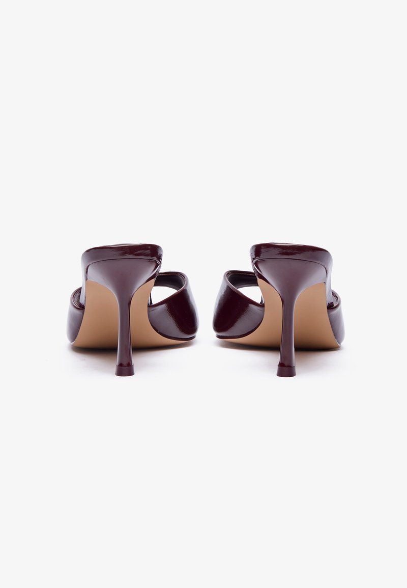Talons Hauts En Cuir Véritable Rouge Foncé - 3.5 Pouces (9 Cm) - Taille 6.5 UK (40.5 EU)