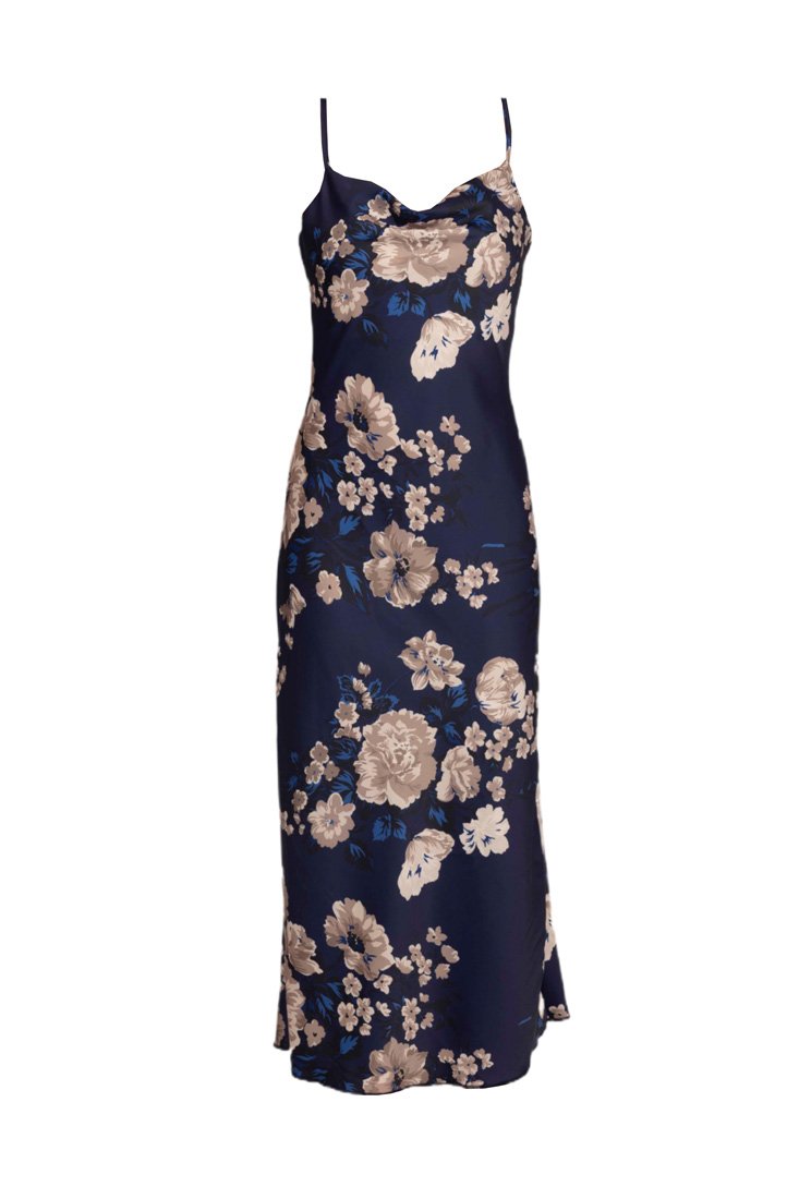 WAL G TALL CARA COWL NECK - Robe de cocktail - navy print/bleu marine ...