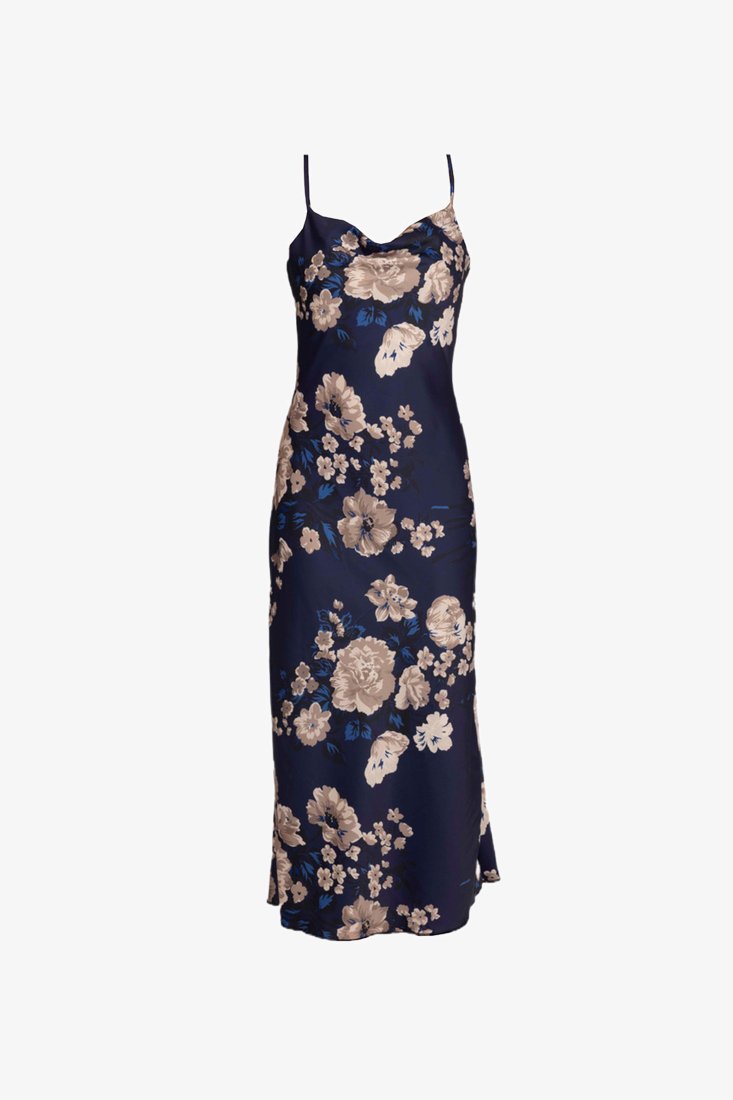 G Wal WAL G TALL CARA COWL NECK - Robe de cocktail - navy print/bleu marine ...