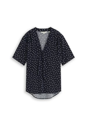 TOM TAILOR, TOM TAILOR BLUSEN & SHIRTS BLUSE MIT PUNKTEMUSTER - Bluse - navy white small dot design