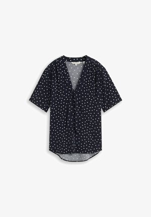 TOM TAILOR, TOM TAILOR BLUSEN & SHIRTS BLUSE MIT PUNKTEMUSTER - Bluse - navy white small dot design