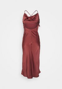 Glamorous Petite STRAPPY BIAS CUT MIDI DRESS WITH SPLIT & COWL NECK - Vestido de cocktail / Vestido de festa - dark rose