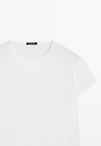 Massimo Dutti FLOWING SHORT SLEEVE WITH CREW NECK - T-shirts basic - white