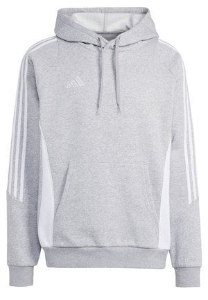 adidas Performance TIRO 24 - Džemperis su gobtuvu - medium grey heather   white