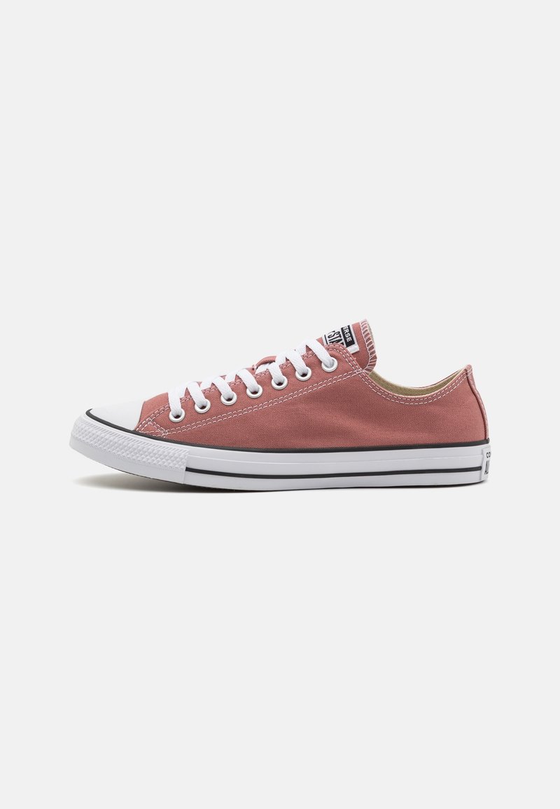Zapatillas de lona en color rosa empolvado con puntera y suela de goma blanca. Presenta cordones y costuras blancas, con el logo en la lengüeta.