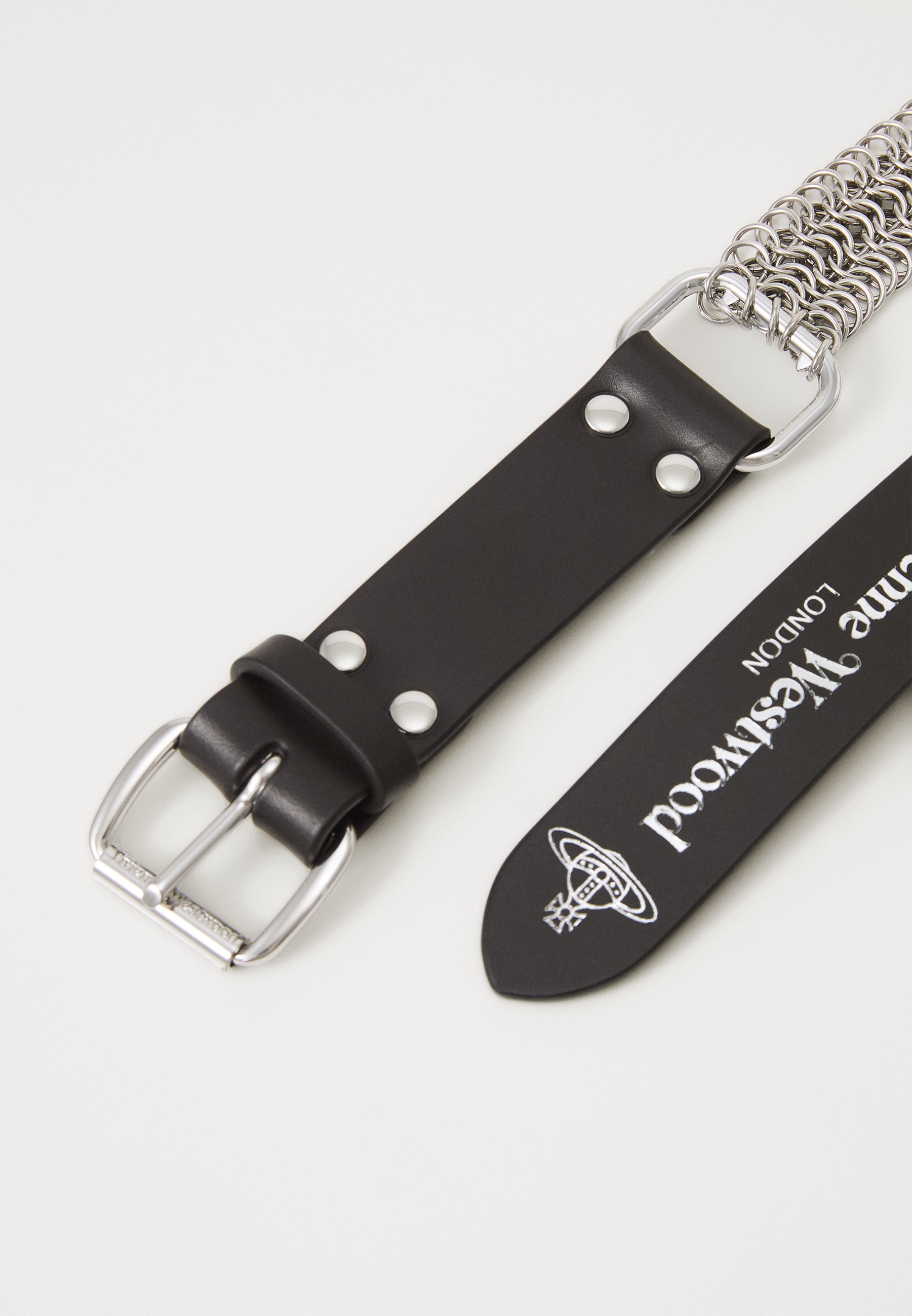 Vivienne Westwood CHAIN BELT UNISEX - Belt - silver-coloured/black