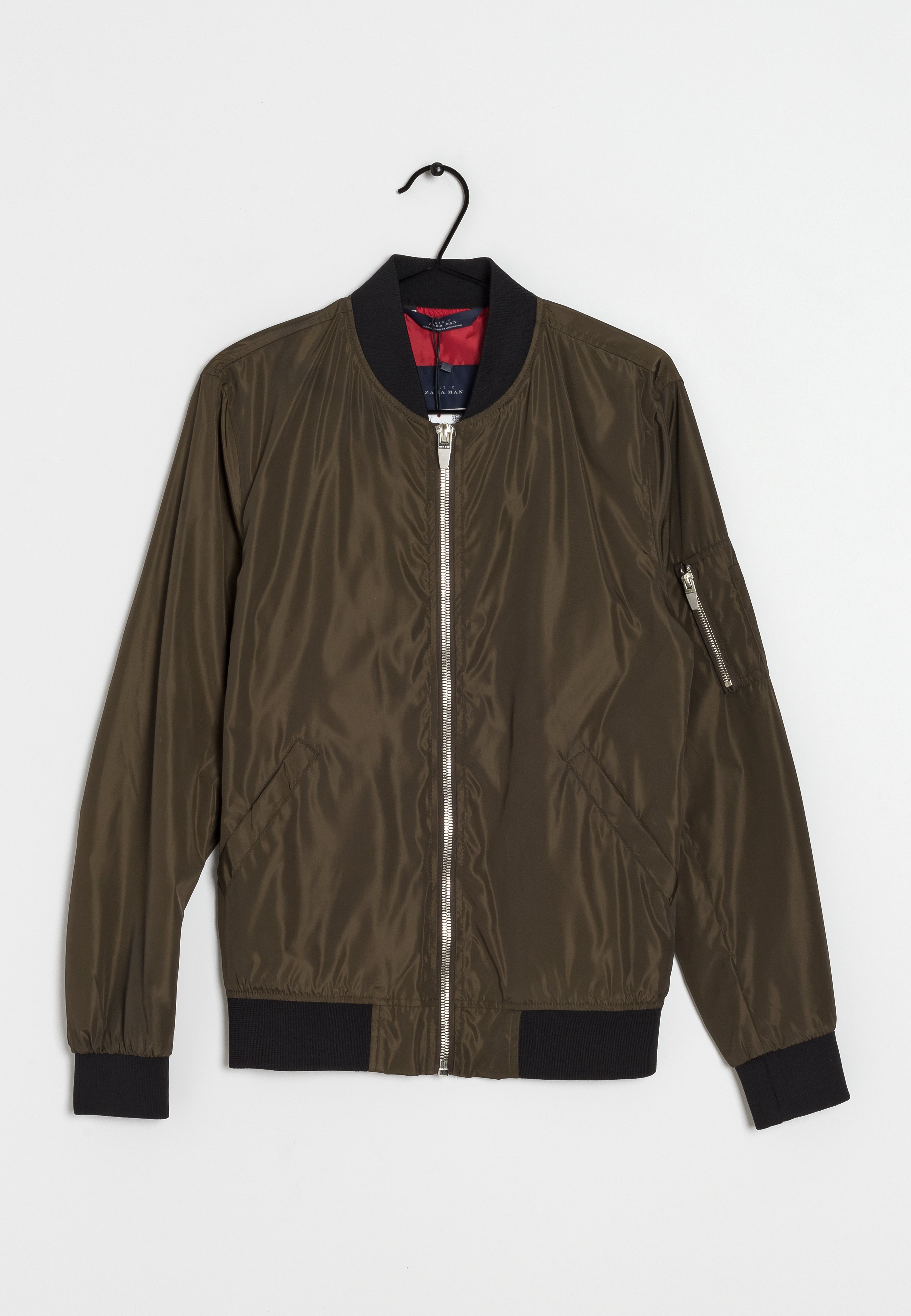 Zara Bomber Jacket - olive - (Pre-owned 