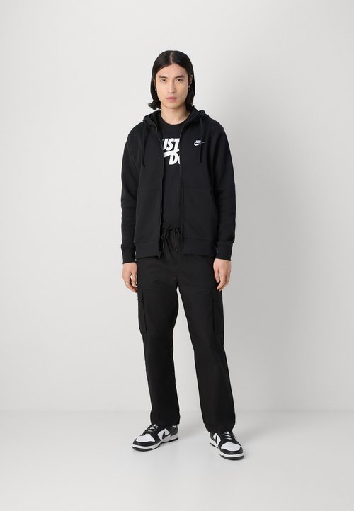 Nike Sportswear Club Fleece Full-Zip Hoodie Black/Black/White — photo 5